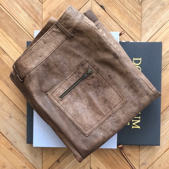 RARE Blur Leather Distressed Italian Skirt - Picture 12 of 12